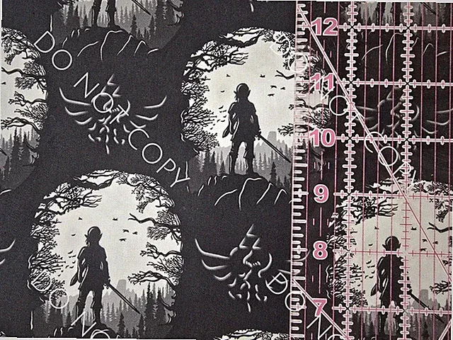 Custom 100% Cotton Woven Fabric Legend Of Zelda Link Video Game 1/4 Yard 9x56