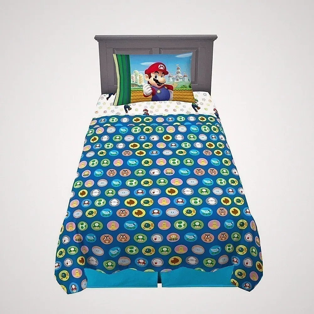 Franco Kids Bedding Super Mario Twin Size Sheet Set