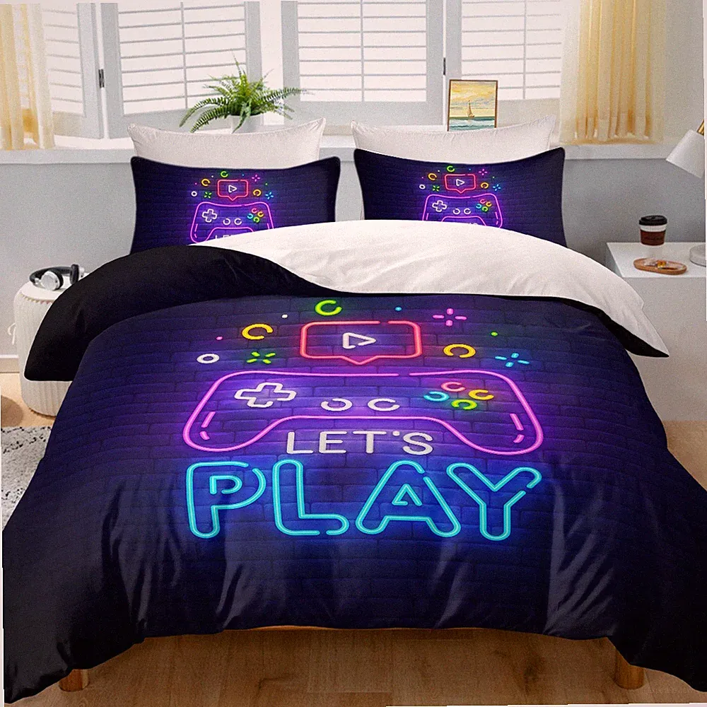 Gaming Duvet Cover Sets Video Game Controller Bedding Set
