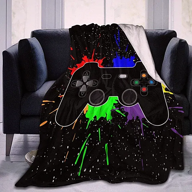 Gaming Video Game Cool Gamer Throw Blanket Soft Plush Flannel 50x40 Inch Bed
