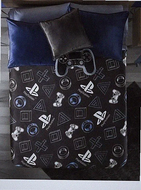 NEW PLAYSTATION ORIGINAL LICENSED TEENS BOYS LIGHT BLANKET SOFT WARM THROW SIZE