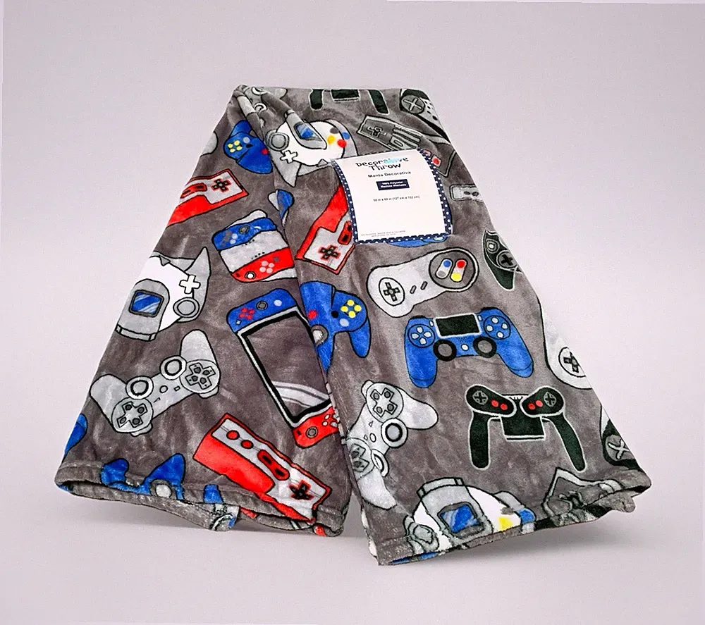 NEW Video Game Controllers 50in x 60in Super Soft Plush Throw Blanket