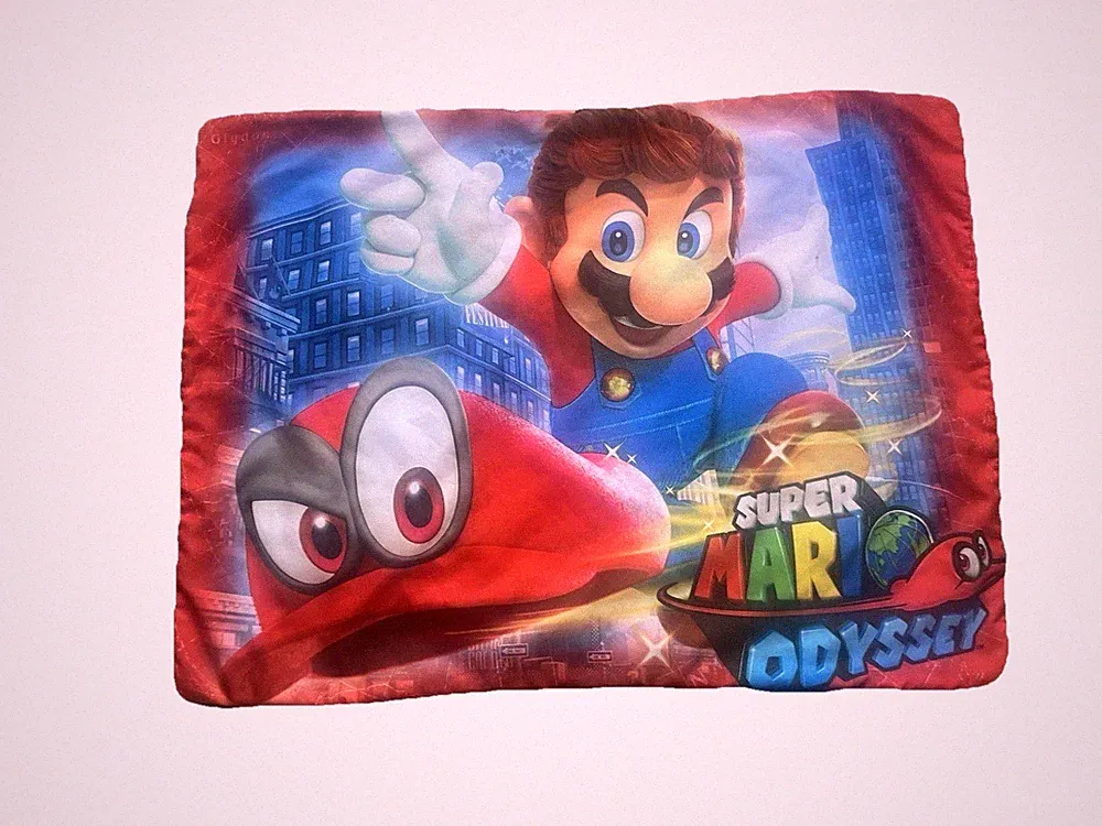 Nintendo Super Mario Odyssey Pillow Sham Case Kids Bedding Video Game Character