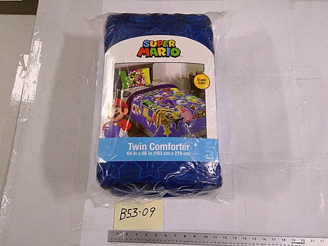 Super Mario Twin Comforter 64x86 Kids Multicolor Mario Luigi Video Game Bed