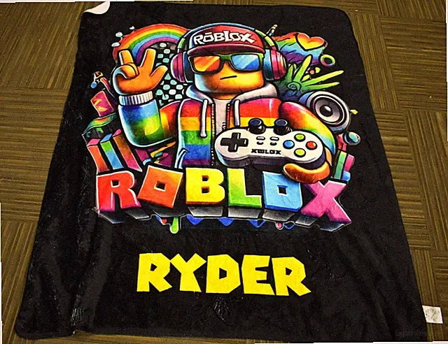 Tidal Colors Video Game Personalized Blanket RYDER 50" x 60" Throw Bedding