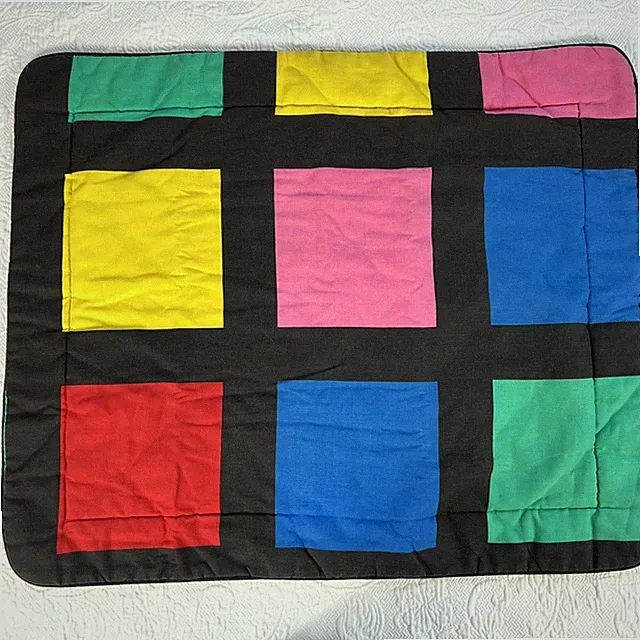 VTG Pillow Sham Standard Color Block Cotton Multicolor Retro Video Game 26"x31"