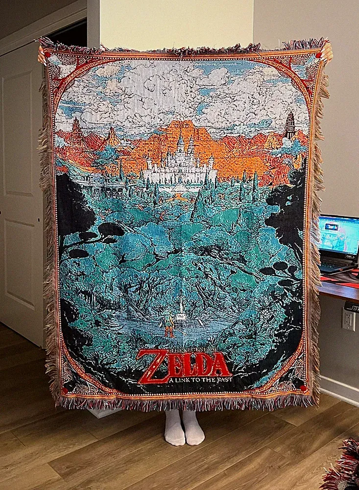 Zelda Woven Tapestry Video Game Throw Blanket Room Decor for Fans